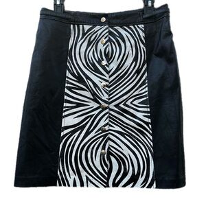 Y2K VS2 by VAKKO ZEBRA PRINT 100% LAMB LEATHER MINI SIZE 6